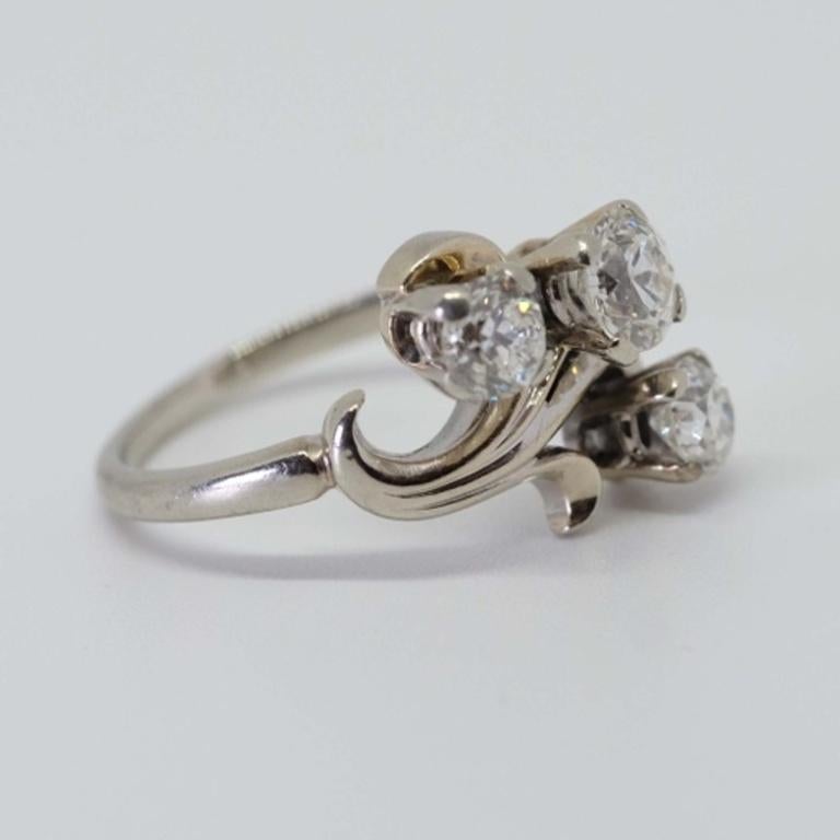 Brilliant Cut 18K White Gold 1.04 Ct diamond Ring For Sale