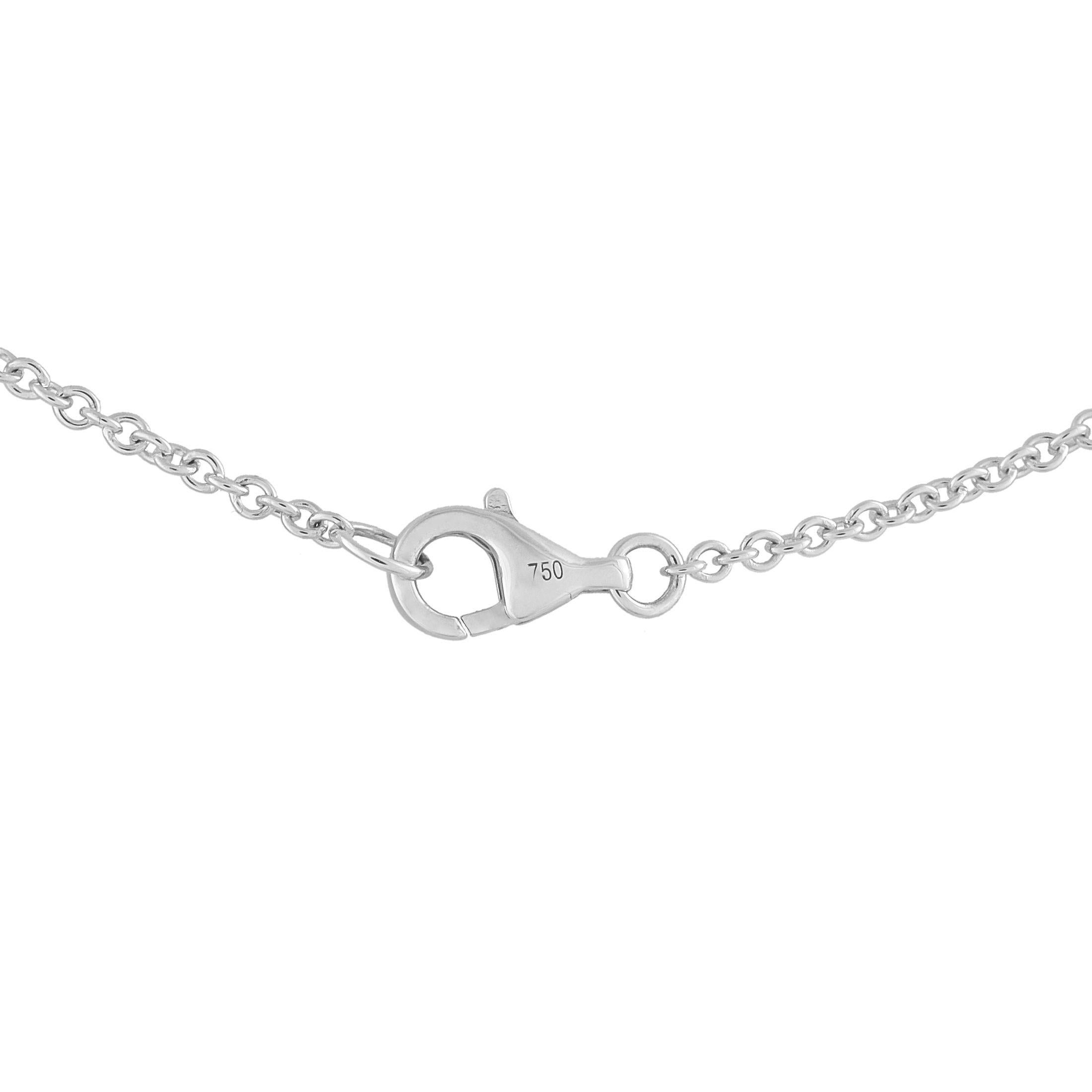 Collar de oro blanco de 18 quilates con estación de diamantes de 1,05 ct ANK-20145-1 Corte redondo en venta
