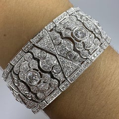 18K White Gold 10.60 Carat Diamond Bracelet - 7 inches