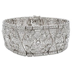 18K White Gold 10.60 Carat Diamond Bracelet - 7 inches