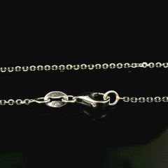 18k White Gold 1.06ctw Diamond Ball Bead Slide Pendant Adjustable Chain Necklace