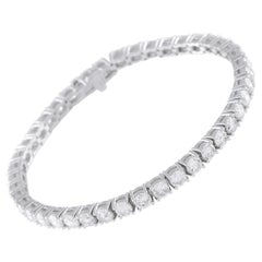 18K White Gold 10.70ct Diamond Tennis Bracelet MF05-111325
