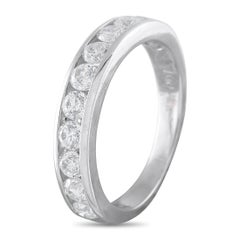 18K White Gold 1.0ct Diamond Half-Eternity Ring MF03-012226
