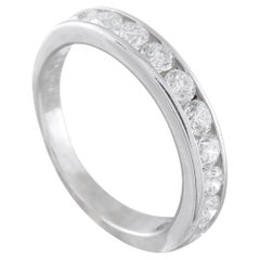 18K White Gold 1.0ct Diamond Half-Eternity Ring MF03-012226