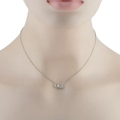 18K White Gold 1.0ct Diamond Necklace ANK-20672