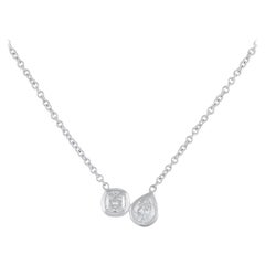 18K White Gold 1.0ct Diamond Necklace ANK-20672