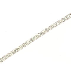 Bracelet tennis en or blanc 18 carats avec diamants de 11,03 carats