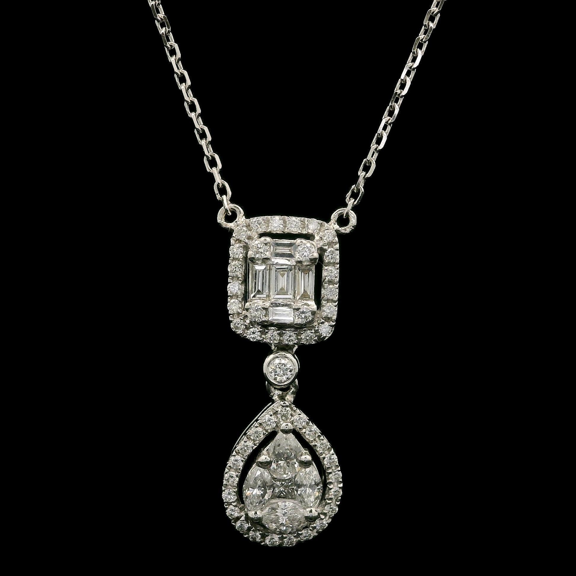 -A. Stone
(10) Diamanti naturali autentici - Taglio Baguette, Marquise, Pera e Principessa - Incastonatura a illusione - Colore G/H - Purezza SI1-I1
(50) Diamanti naturali autentici - Taglio rotondo Brilliante - Incastonatura a pavé e castone -