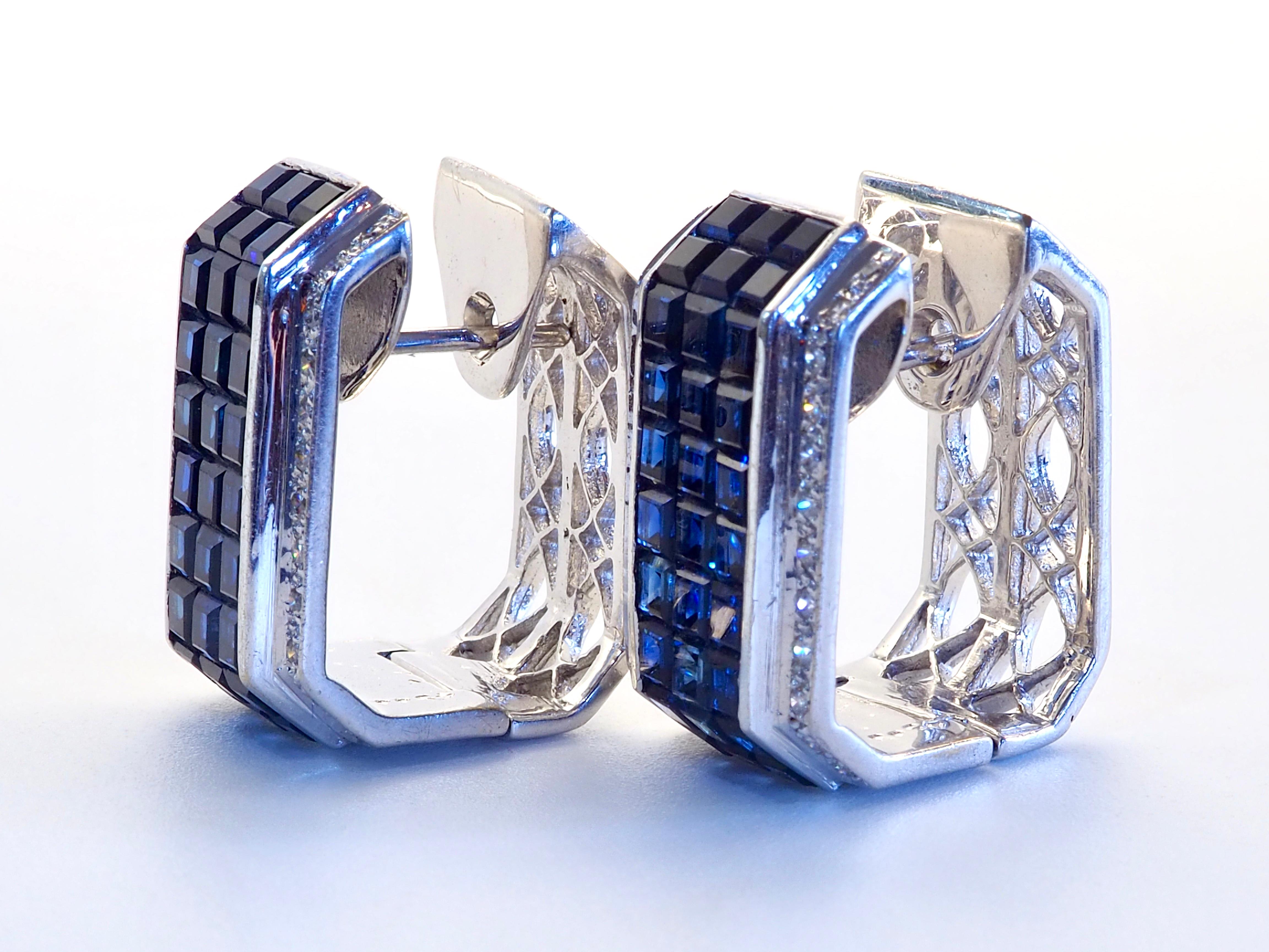 Un travail méticuleux d'un designer renommé réalisé au début du siècle. Boucles d'oreilles invisibles pour oreilles percées. Le dos des boucles d'oreilles est également orné de motifs complexes. Une œuvre d'art à recommander absolument si vous aimez
