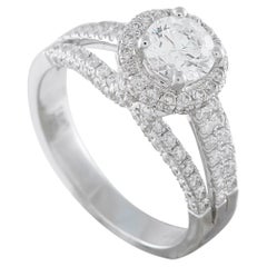 Bague en or blanc 18K avec 1,13ct de diamant MF12-050126