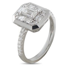 18K White Gold 1.16ct Diamond Ring ALB-19915