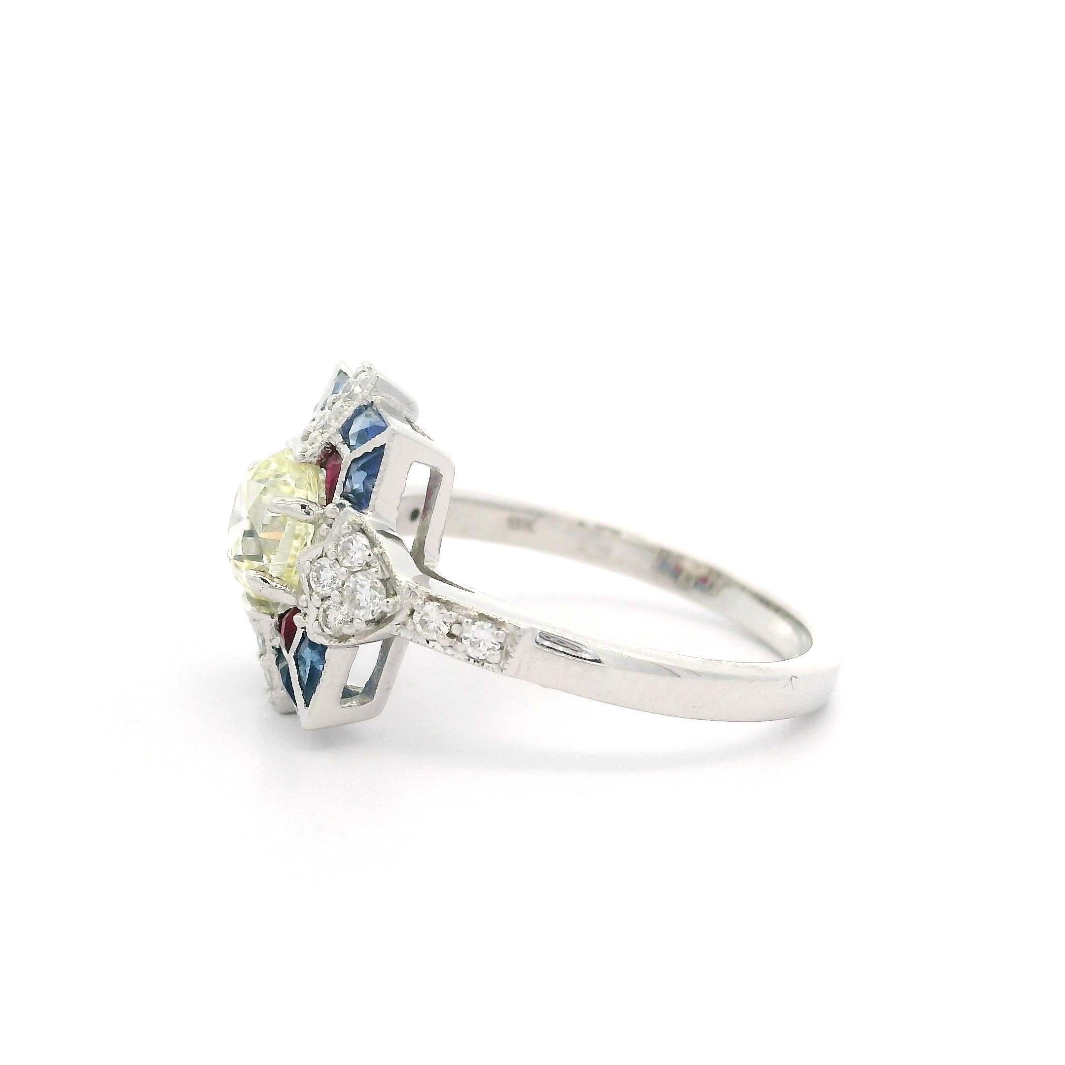 --Töne:--
(1) Natürlicher echter Diamant - klobiger alter Rundschliff - Zackenfassung - helles Gelbgold - Reinheit VS1 - 1,01ct (genau)
(16) Echte natürliche Diamanten - runder Brillantschliff - Pave Set - schöne weiße Farbe - 0,16ctw (ca.)
(12)