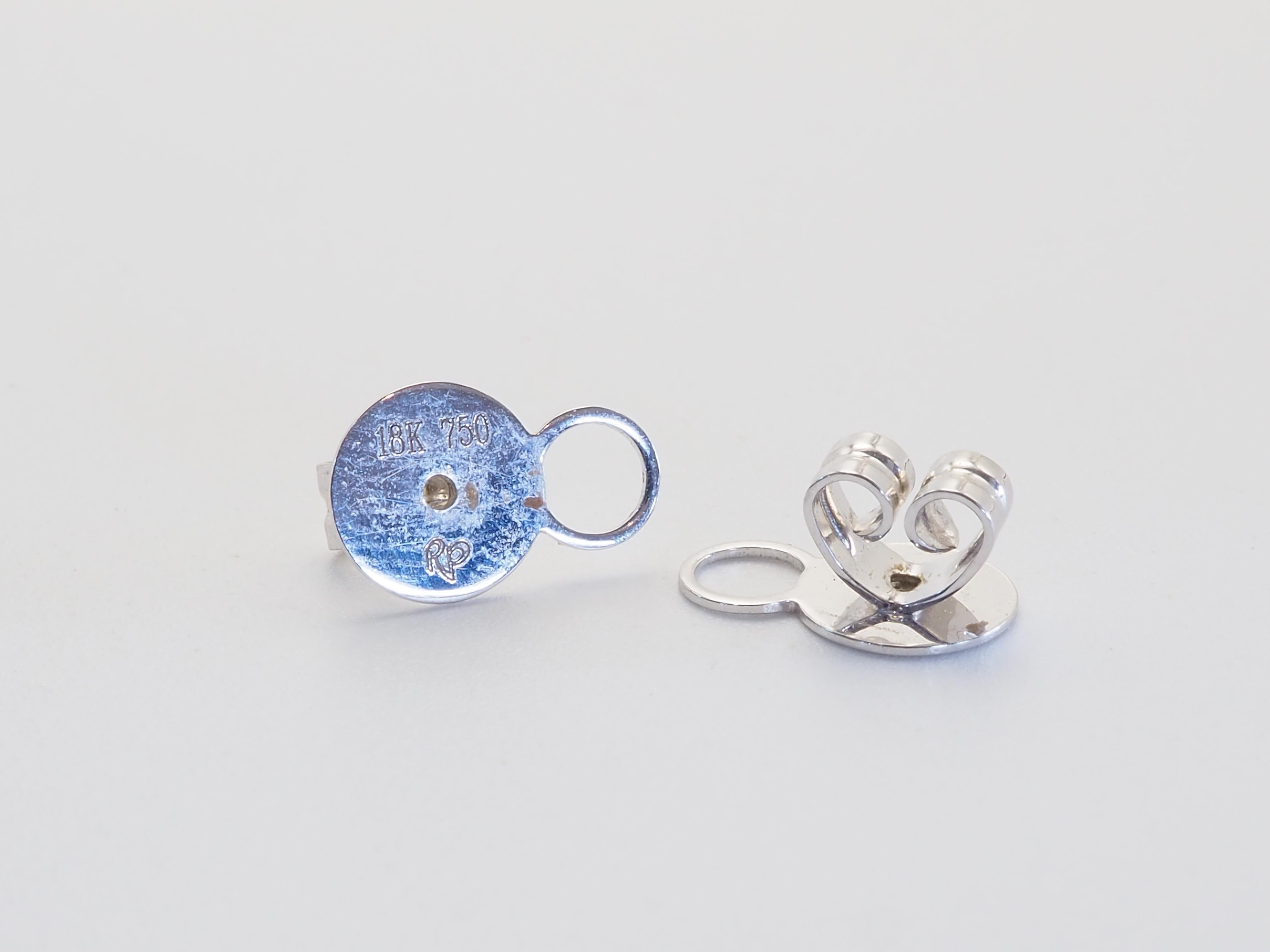 18K White Gold 11.8mm South Sea Pearl Fine Stud Earring In New Condition For Sale In เกาะสมุย, TH