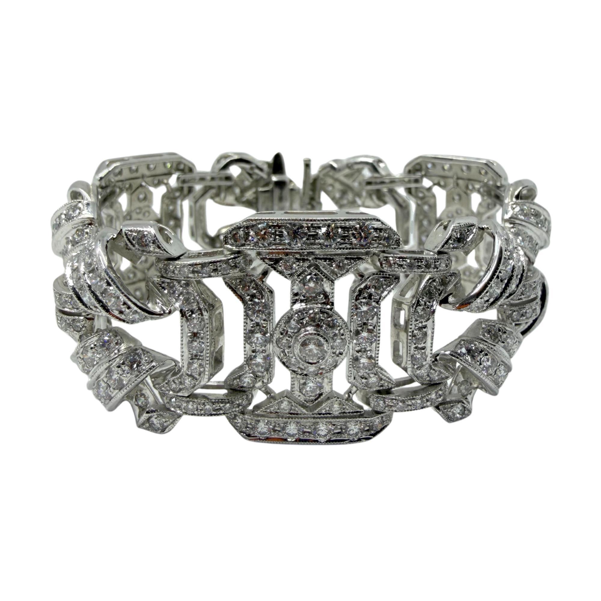 De las mujeres Pulsera de diamantes de 11,93 quilates de oro blanco de 18 quilates - 7 pulgadas en venta