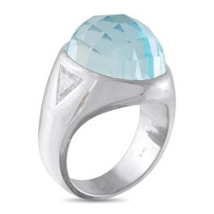 18K White Gold 12.0ct Aquamarine Ring MF21-043026