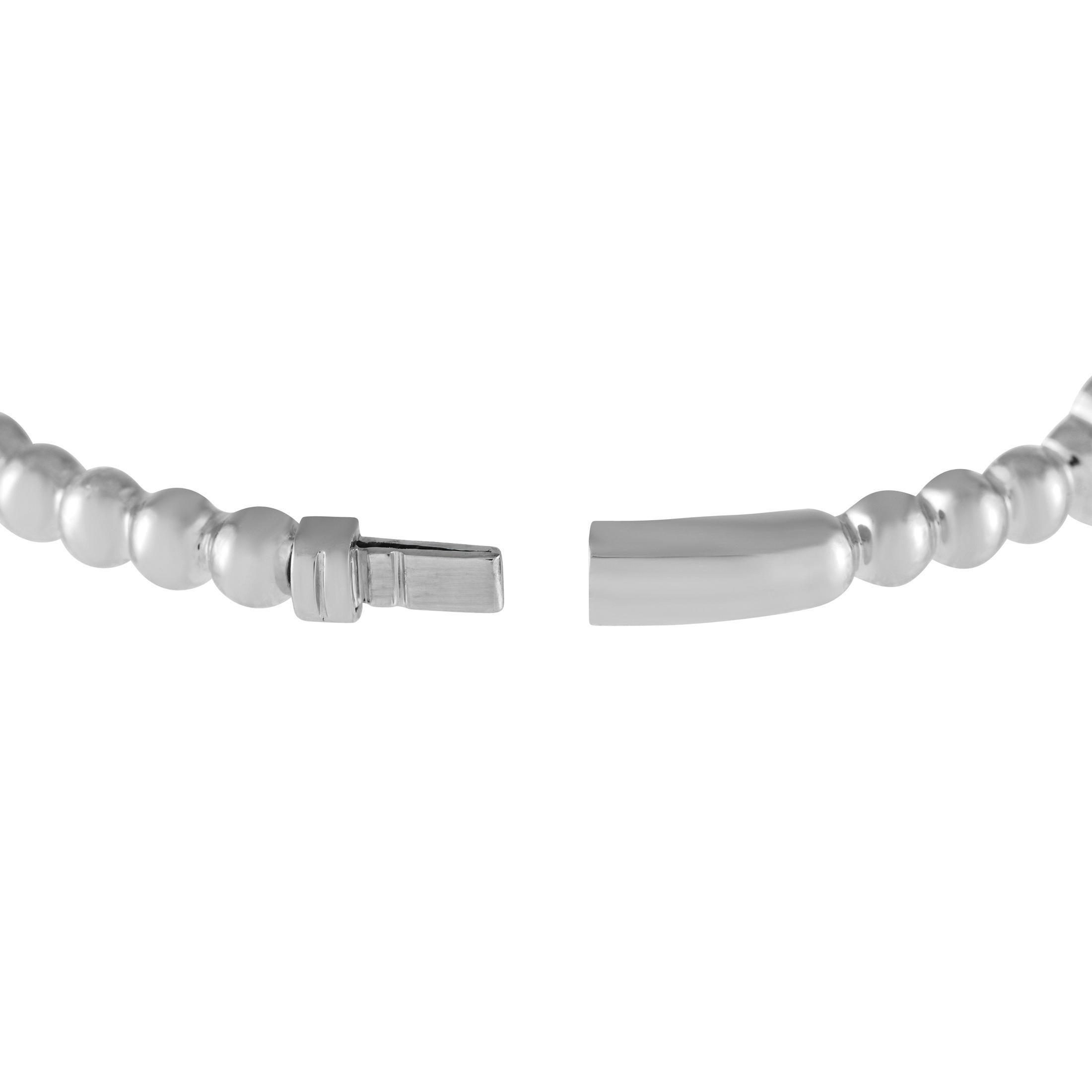 Round Cut 18K White Gold 1.20ct Diamond Bracelet