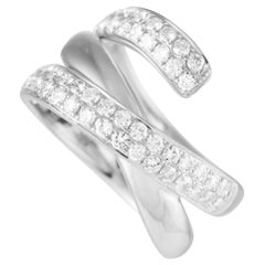 18K White Gold 1.20ct Diamond Coil Ring