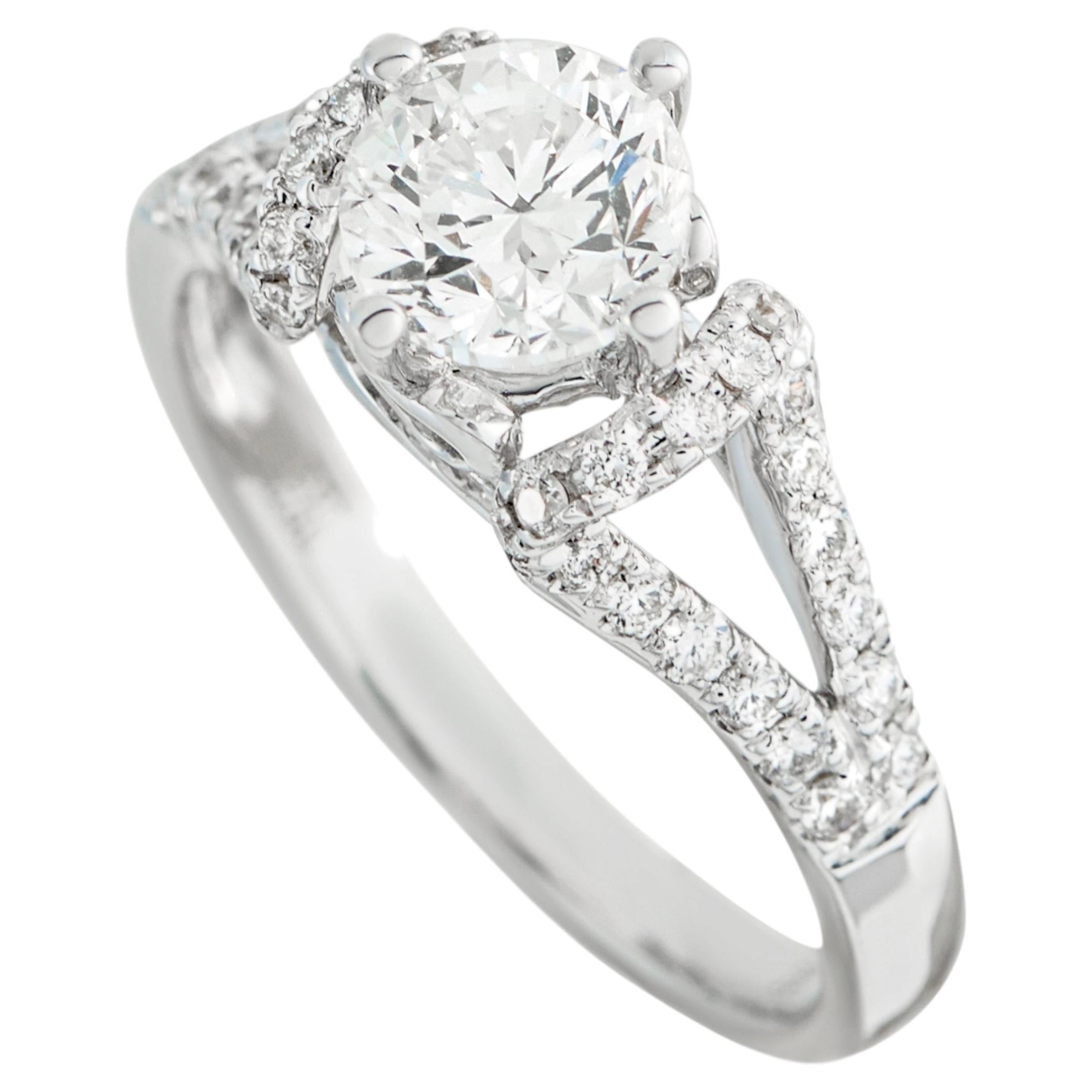Bague en or blanc 18K avec 1,21ct de diamant MF26-050426