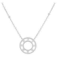 Collana con diamanti in oro bianco 18 carati da 1,25 carati