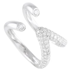 18K White Gold 1.25ct Diamond Open Split Ring
