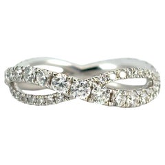 18k White Gold 1.25ctw Twisted Diamond Band Ring