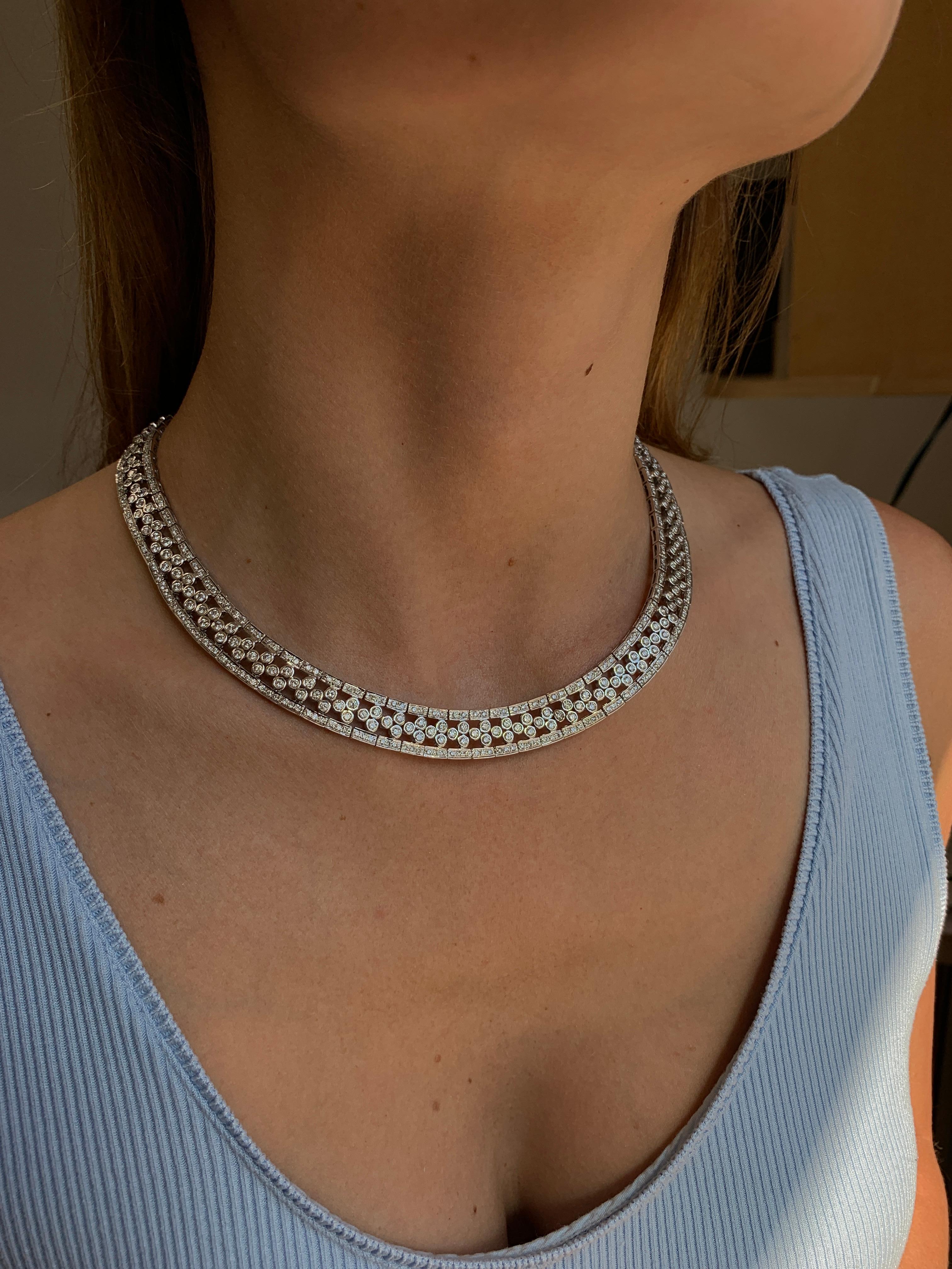 Choker Diamant-Halskette im Zustand „Neu“ im Angebot in New York, NY