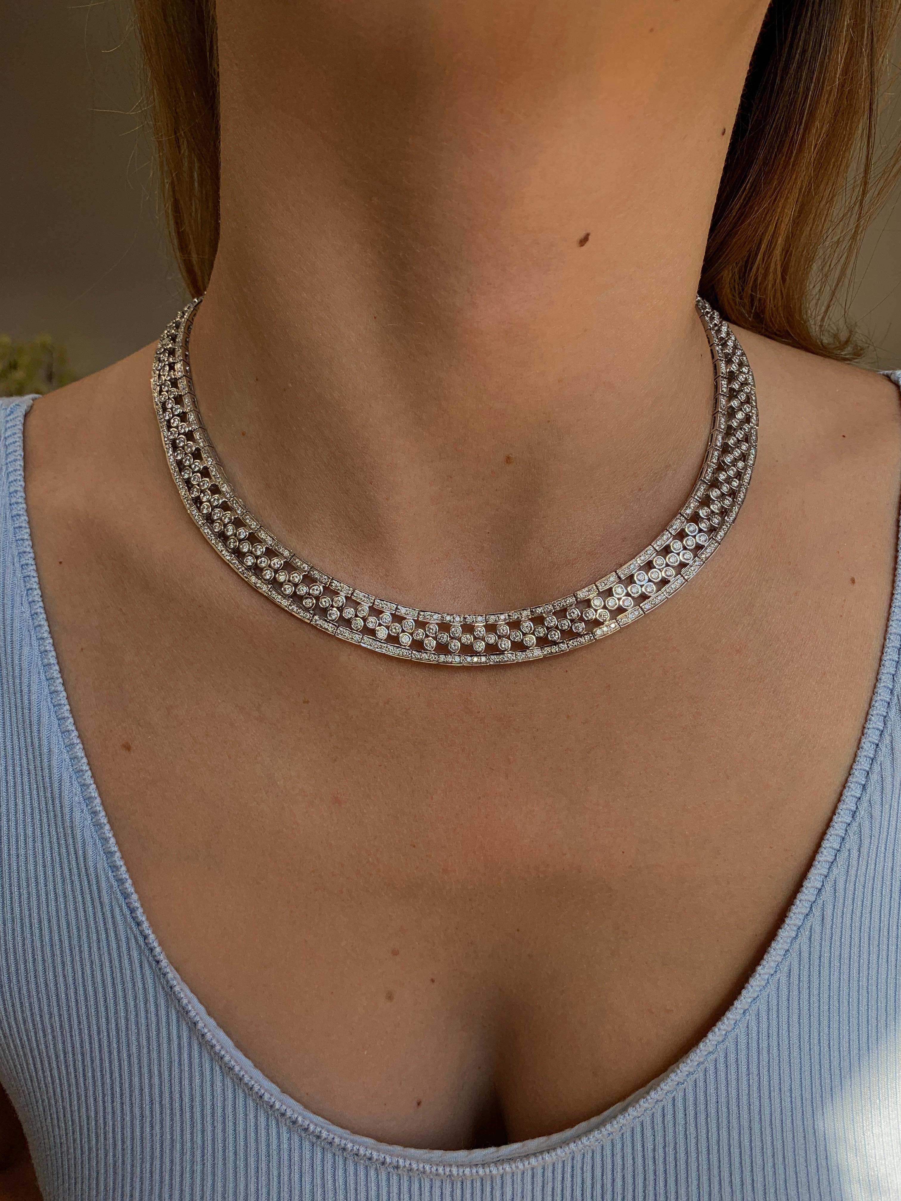 womens diamond choker necklace