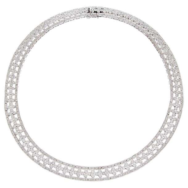 Choker Diamond Necklace For Sale at 1stDibs | womens diamond choker ...