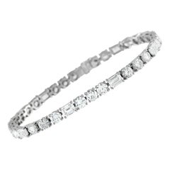 18K White Gold 13.10ct Diamond Tennis Bracelet ALB-18152-4