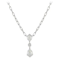 Collier en or blanc 18K avec 1,32 ct de diamant  ANK-20016