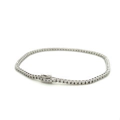 18 Karat Weißgold 1,34 Karat Diamantschachtel-Tennisarmband