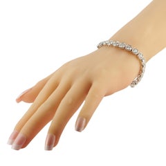 Bracciale con diamanti in oro bianco 18 carati da 13,40 carati ALB-19299-1