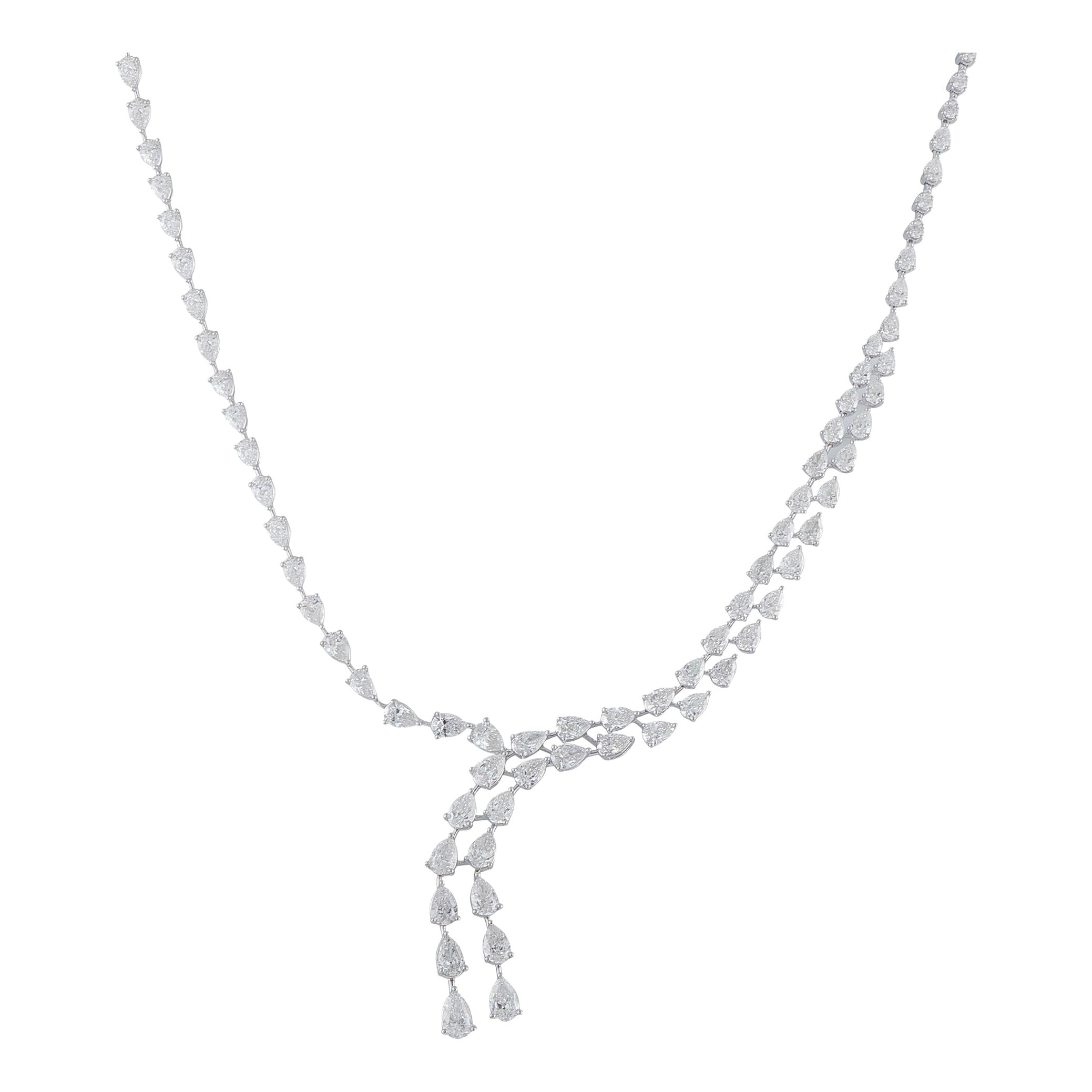 18K White Gold 13.50ct Diamond Necklace MF05-121025