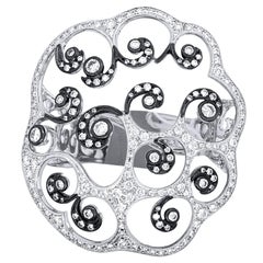 18K White Gold 1.35ct Diamond Filigree Ring