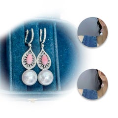 【Conchéa】Lustre Drops Convertible Conch & South Sea Pearl Earrings — 2.45ct