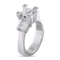 Ring aus 18-karätigem Weißgold mit einem Diamanten von 1,36 Karat, Art.-Nr. MF27-070826