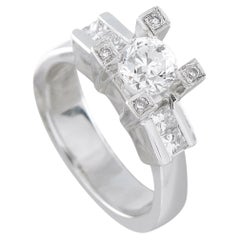 Ring aus 18-karätigem Weißgold mit einem Diamanten von 1,36 Karat, Art.-Nr. MF27-070826