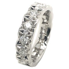 18K White Gold 1.371 Carat White Diamonds Eternity Ring by Jochen Leën