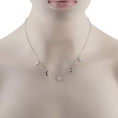 18K Weißgold 1,37ct Diamant-Halskette ANK-19828