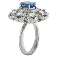 Bague en or blanc 18K 1,40ct diamant et saphir MF26-051526