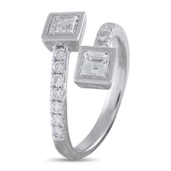 18K Weißgold 1,42ct Diamant Bypass Ring ALR-20681