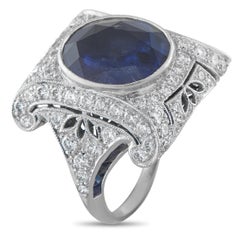 18K White Gold 1.50ct Diamond and Sapphire Ring MF27-021826