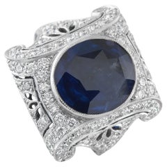 18K White Gold 1.50ct Diamond and Sapphire Ring MF27-021826