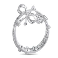 18K White Gold 1.50ct Diamond Brooch MF36-020426