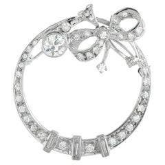 18K White Gold 1.50ct Diamond Brooch MF36-020426