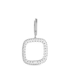 Pendientes colgantes de oro blanco de 18 quilates y 1,50 ct de diamantes