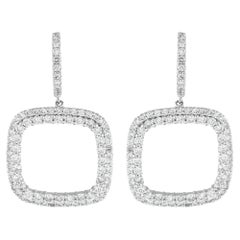 18K Weißgold 1,50ct Diamanten Ohrringe baumeln