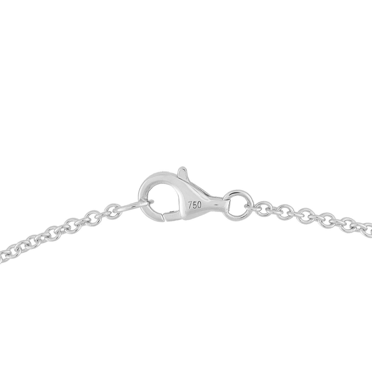 Collar de oro blanco de 18 quilates con estación de diamantes de 1,50 ct ANK-19986-1 Corte redondo en venta