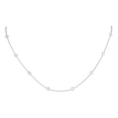 Collar Estación Diamante Oro Blanco 18K 1.50ct ANK-20143