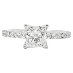 18k White Gold 1.50ct Princess Cut Diamond Engagement Ring